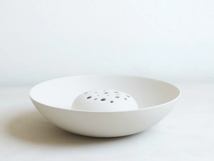 CERAMIC FLOWER FROG BOWL- IN STORE PICK UP ONLY!