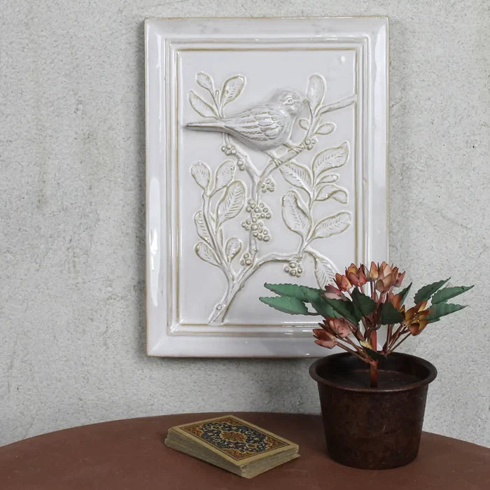 CERAMIC WALL ART - BIRD ON BRANCH - IN STORE PICK UP ONLY!