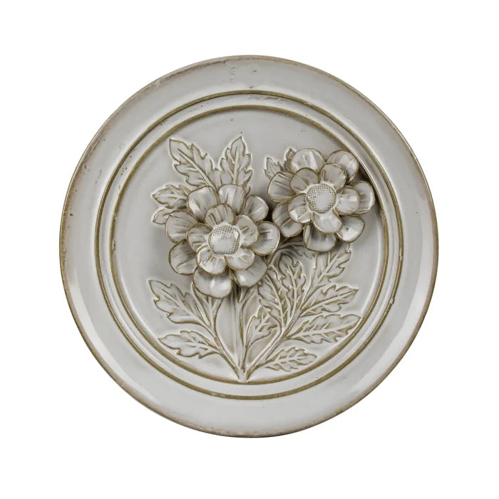 CERAMIC WALL ART WITH FLOWERS - IN STORE PICK UP ONLY!