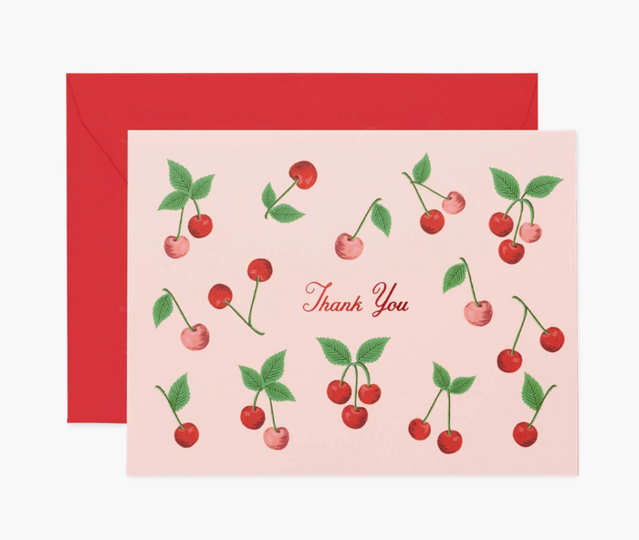 CHERRIES THANK YOU CARD BOX