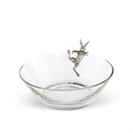 Climbing Bunny Glass Serving/Salad Bowl