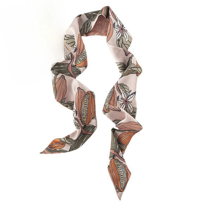COLORFUL PRINT NECK SCARF - BRITISH & CLASSIC - PINK