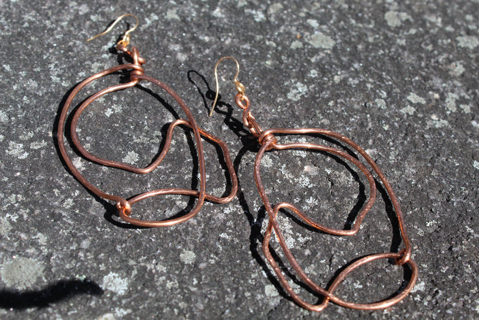 COPPER FREESTYLE EARRINGS