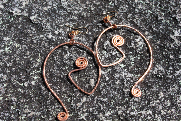 COPPER MANATEE EARRINGS