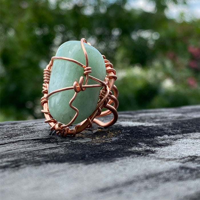 COPPER+AVENTURINE RING