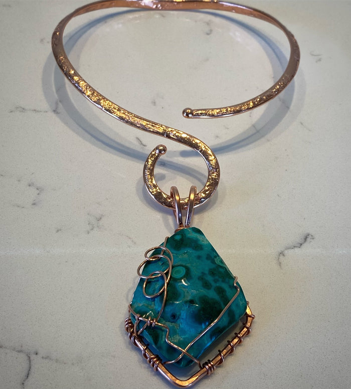 COPPER+CHRYSOCOLLA NECKLACE