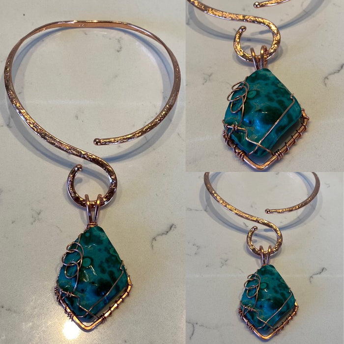 COPPER+CHRYSOCOLLA NECKLACE