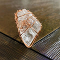 COPPER+CLEAR QUARTZ RING