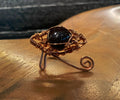 COPPER+GARNET EYE OF HERU RING