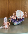 COPPER+QUARTZ+SOFT AMETHYST RING BRACELET