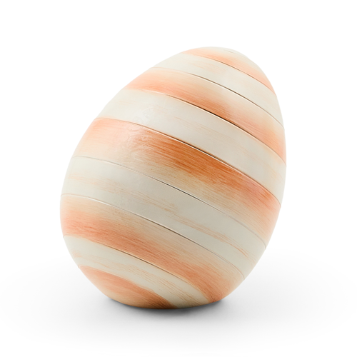 Coral Stripe Mini Egg Mackenzie Childs