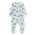 Cotton Stretch Zipper Footed Romper, Goose
