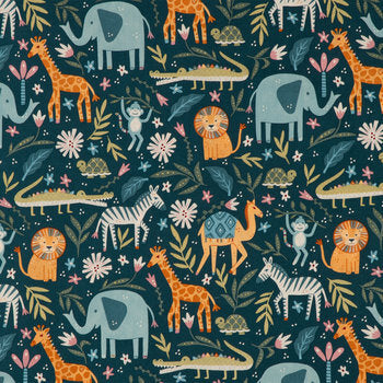 Curtain Valance - Animal Kingdom Cotton Calico