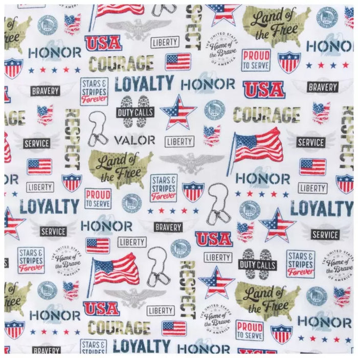 Curtain Valance - United We Stand Flannel