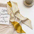 DECORATIVE SCARF - YELLOW POLKA DOT