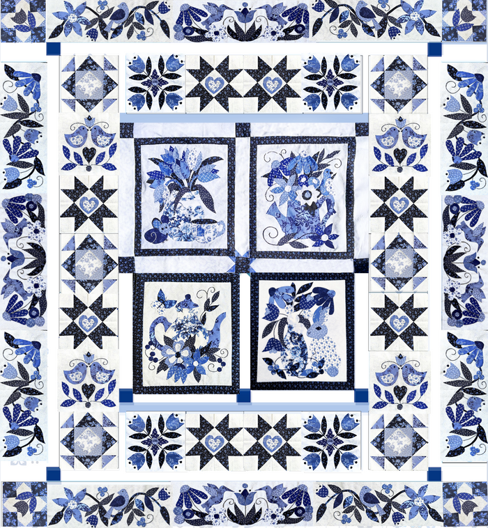 Delft Blues Quilt Pattern (Digital- Print at Home)