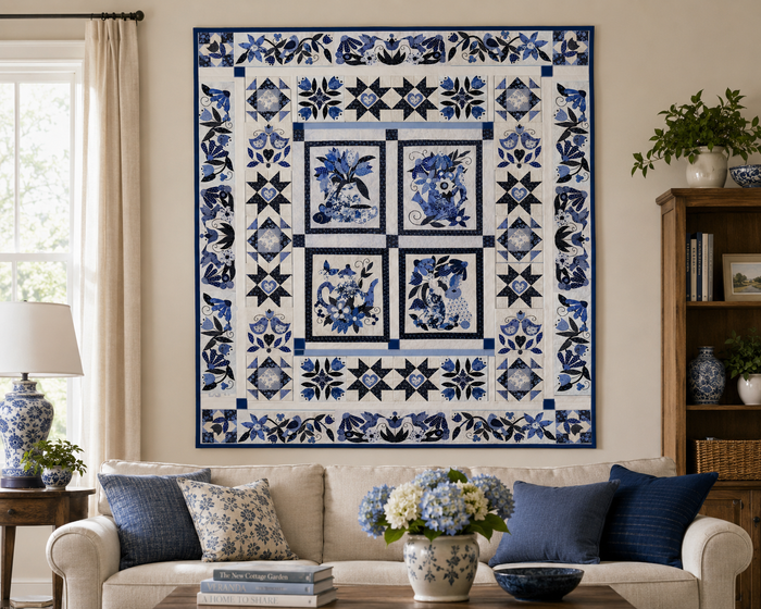 Delft Blues Quilt Pattern (Digital- Print at Home)