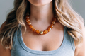 DELUXE BUBBLE NECKLACE - AMBER