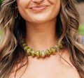 DELUXE BUBBLE NECKLACE - OLIVE