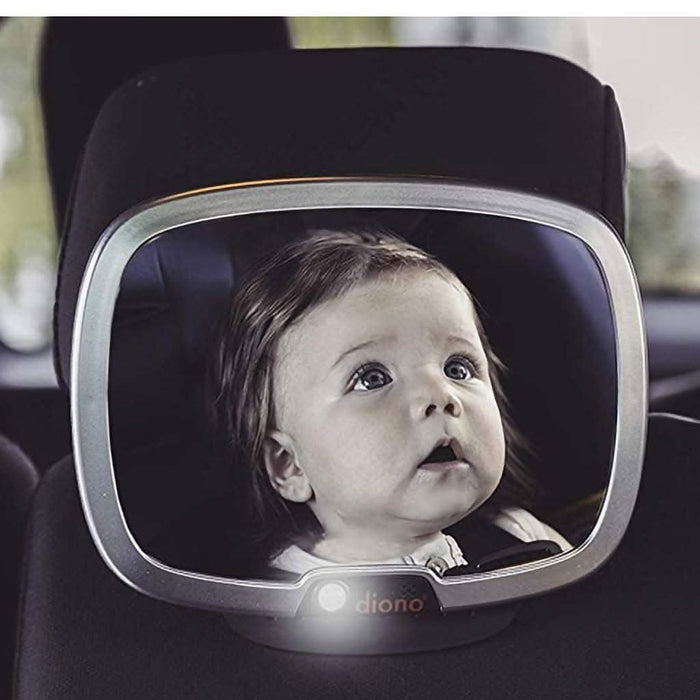 DIONO Easy View Plus Mirror, Silver-Car Seat Accessories-Diono-ANB Baby Store
