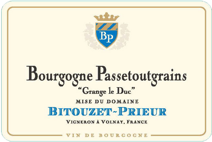 Domaine Bitouzet-Prieur Bourgogne Passetoutgrains "Grange le Duc", 2022