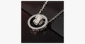 Double Heart Ring Necklace