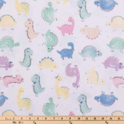 Double Sided Flannel Blanket - Dino Babies Flannel