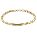 E NEWTON BLISS BAR GOLG 3MM BEAD BRACELET - 3 STYLES