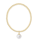 E NEWTON CLASSIC GOLD 3MM BEAD BRACELET - CLASSIC PEARL 10MM CHARM