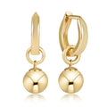 E NEWTON HUGGIE GOLD 0.5" HOOP - CLASSIC GOLD 8MM CHARM
