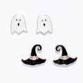 Earrings-Ghost & Witch Hat Duo