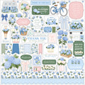 Echo Park, Carta Bella, 12X12 Element Sticker Sheet, Flower Shoppe