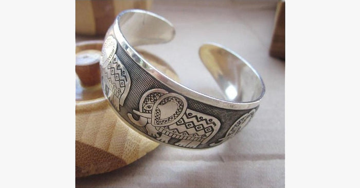 Elephant Cuff Bangle