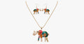 Elephant Hippie Pendant Set