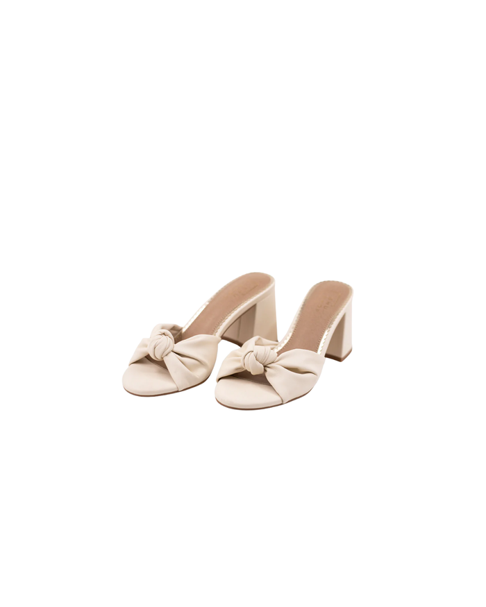 Emily Heeled Sandal, Bone