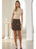 FAUX LEATHER MINI SKIRT