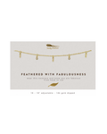 Feathers of Fab Dangle Necklace, Gold