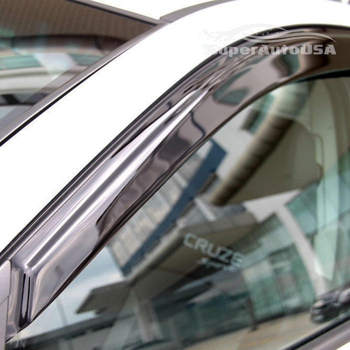 Fit 2006-2012 TOYOTA RAV4 Out-Channel Vent Window Visors Rain Sun Wind Guards Shade Deflectors