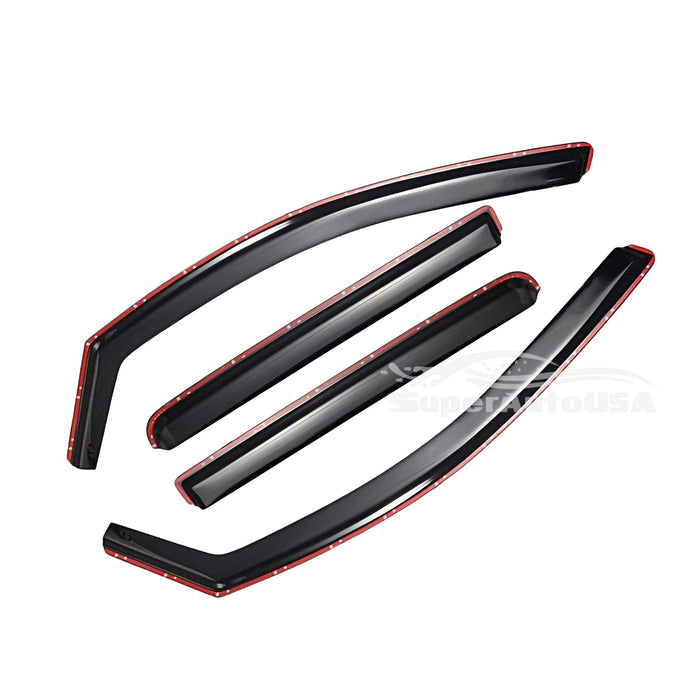 Fit 2009-2014 Acura TSX In-Channel Vent Window Visors Rain Sun Wind Guards Shade Deflectors