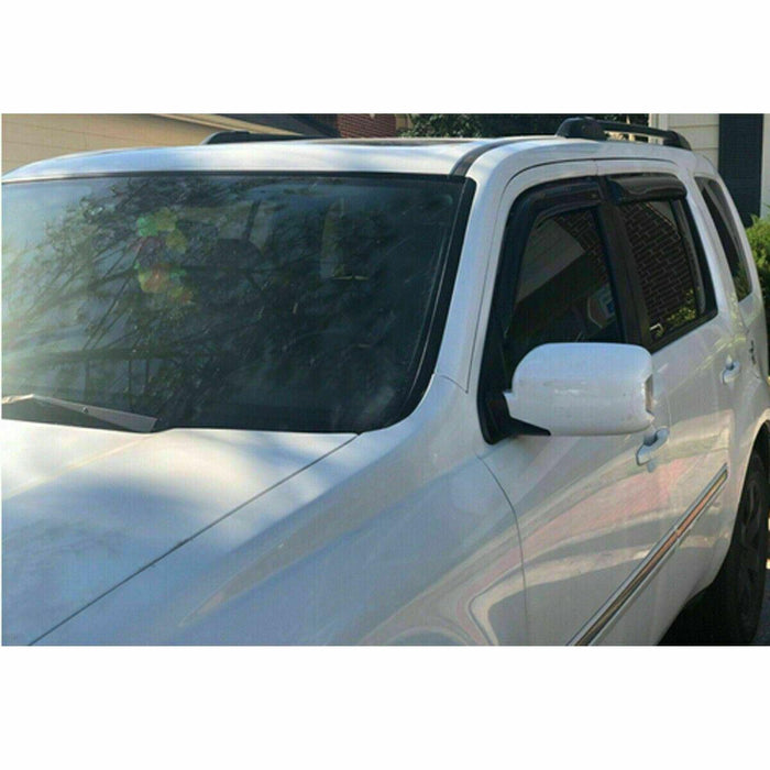 Fit 2009-2015 Honda Pilot Out-Channel Vent Window Visors Rain Sun Wind Guards Shade Deflectors