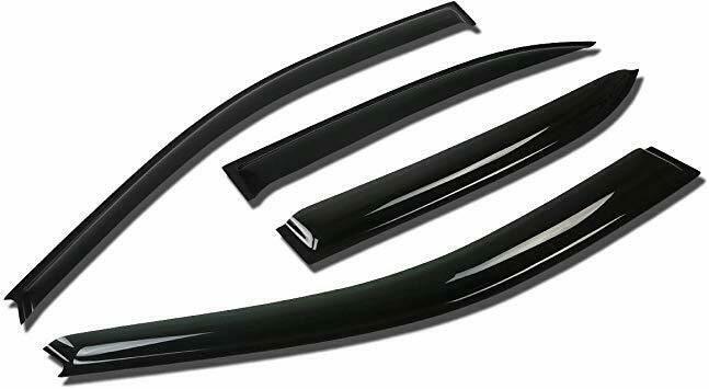 Fit 2009-2015 Honda Pilot Out-Channel Vent Window Visors Rain Sun Wind Guards Shade Deflectors