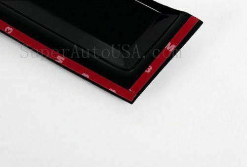 Fit 2009-2015 Honda Pilot Out-Channel Vent Window Visors Rain Sun Wind Guards Shade Deflectors