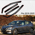 Fit 2018-2025 Nissan Leaf In-Channel Vent Window Visors Rain Sun Wind Guards Shade Deflectors