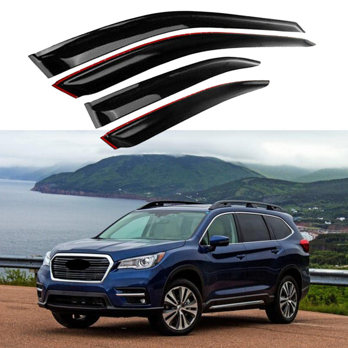 Fit 2019-2027 Subaru Ascent Out-Channel Vent Window Visors Rain Sun Wind Guards Shade Deflectors
