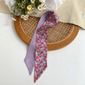 FLORAL TWILLY SCARF - PURPLE