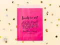 Foiled Party Snack Bag #14 - Treats On Us - Custom Pet Illustration - Treat Bags, Party Bags, Wedding Favor, Party Favor, Custom Paper Bags