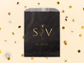 Foiled Party Snack Bag #8 - Initial Monogram - Snack Bags, Party Bags, Wedding Favors, Party Favors, Custom Paper Bags, Treat Bags