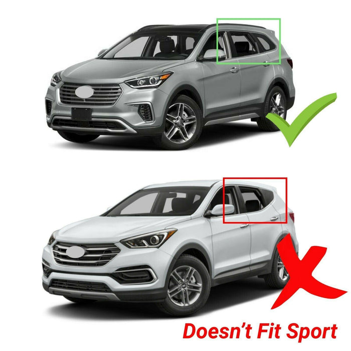 For Hyundai Grand Santa Fe XL 2013-2019 OE Style Vent Window Visors Rain Sun Wind Guards Shade Deflectors