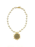 FRENCHY NECKLACE - PEARL ROSARY