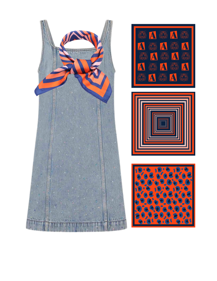GAMEDAY BANDANA SCARF - ORANGE & NAVY
